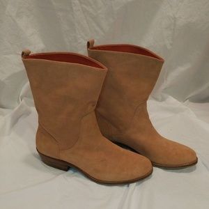 Lucky Brand Slouchy Camel Oiled Suede Boots 10